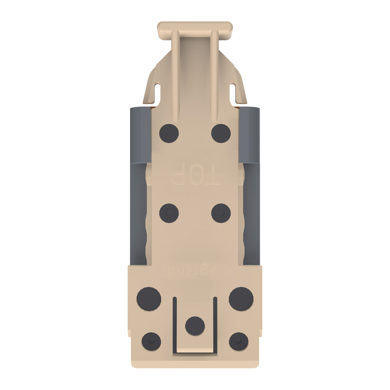 HDJSN6-78 Dark Gray Cat6 SNAP Jack Top View