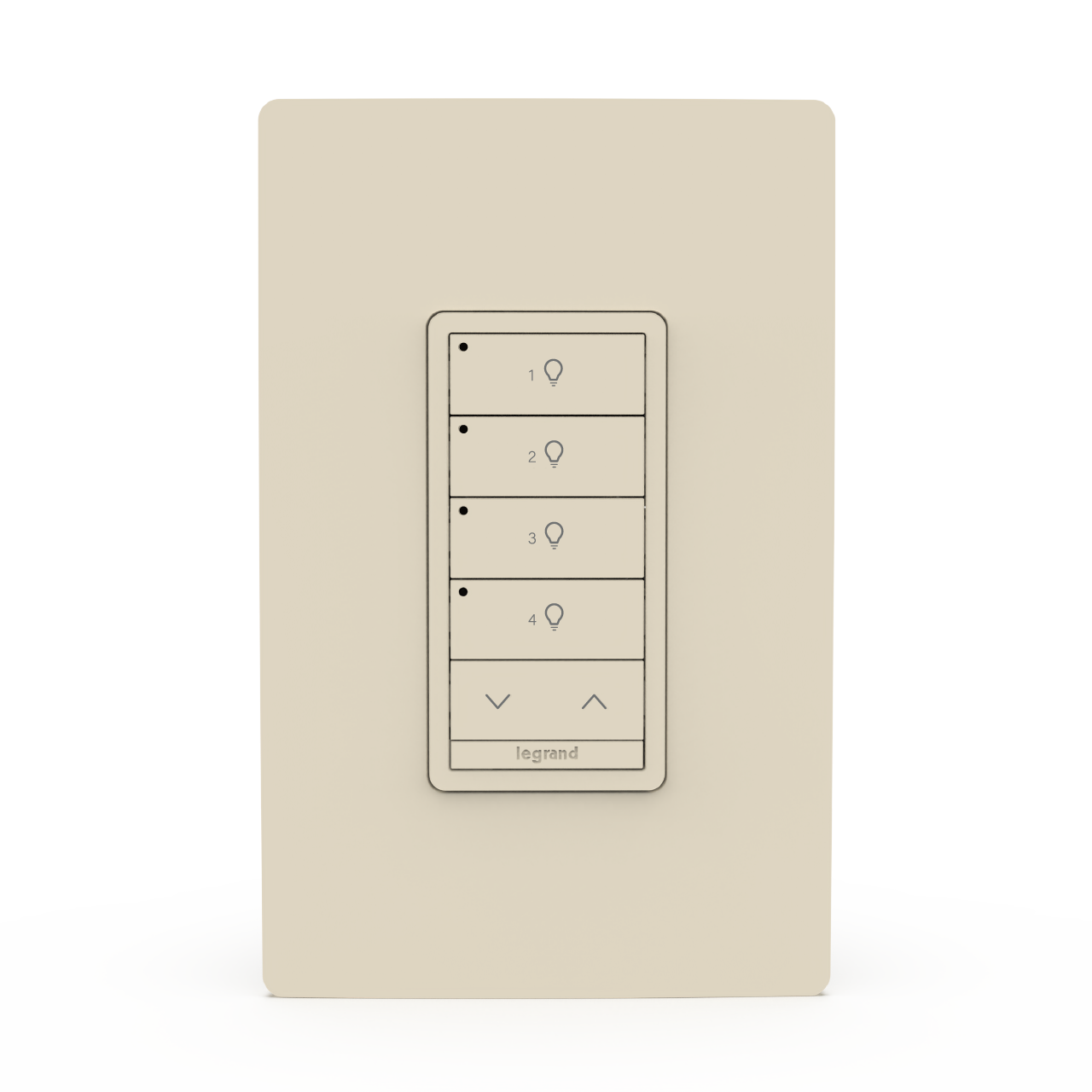 Light Almond Wattstopper PLUS 4 Button 1 Rocker Switch