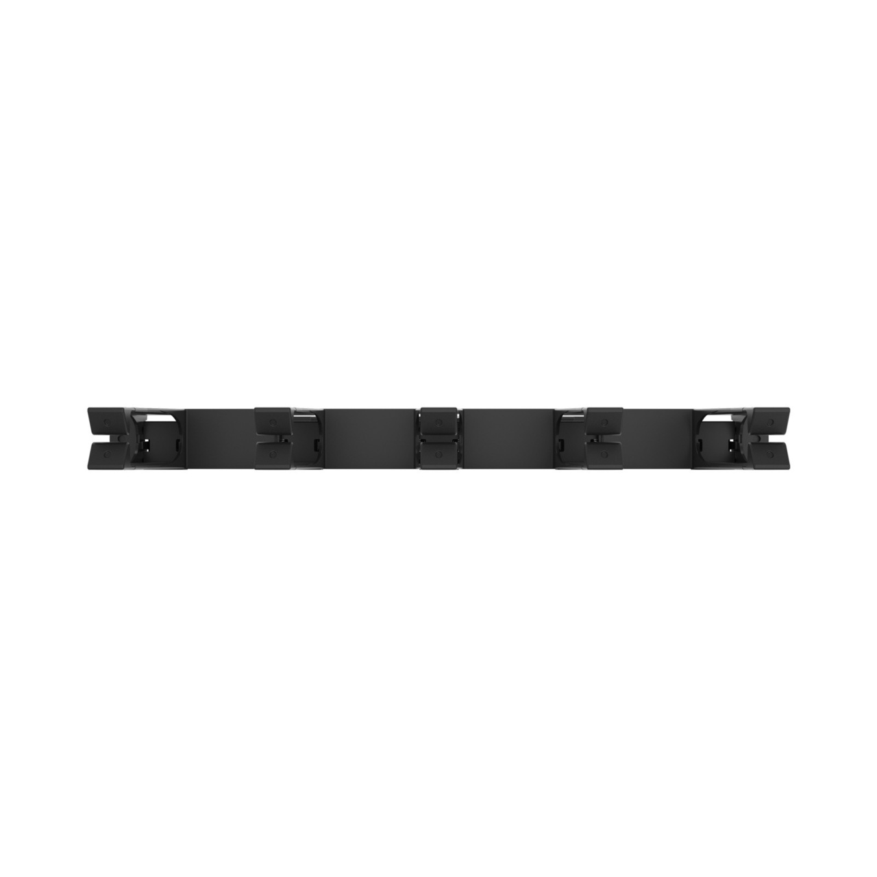 Assembled Front Straight - Mighty Mo Tool-Less Snap-In Horizontal Cable Manager - 1 RU, 19 in Wide, Black - 2 Pack (SHMT1RU2-B)Mighty Mo Tool-Less Snap-In Horizontal Cable Manager - 1 RU, 19 in Wide, Black - 2 Pack (SHMT1RU2-B)
