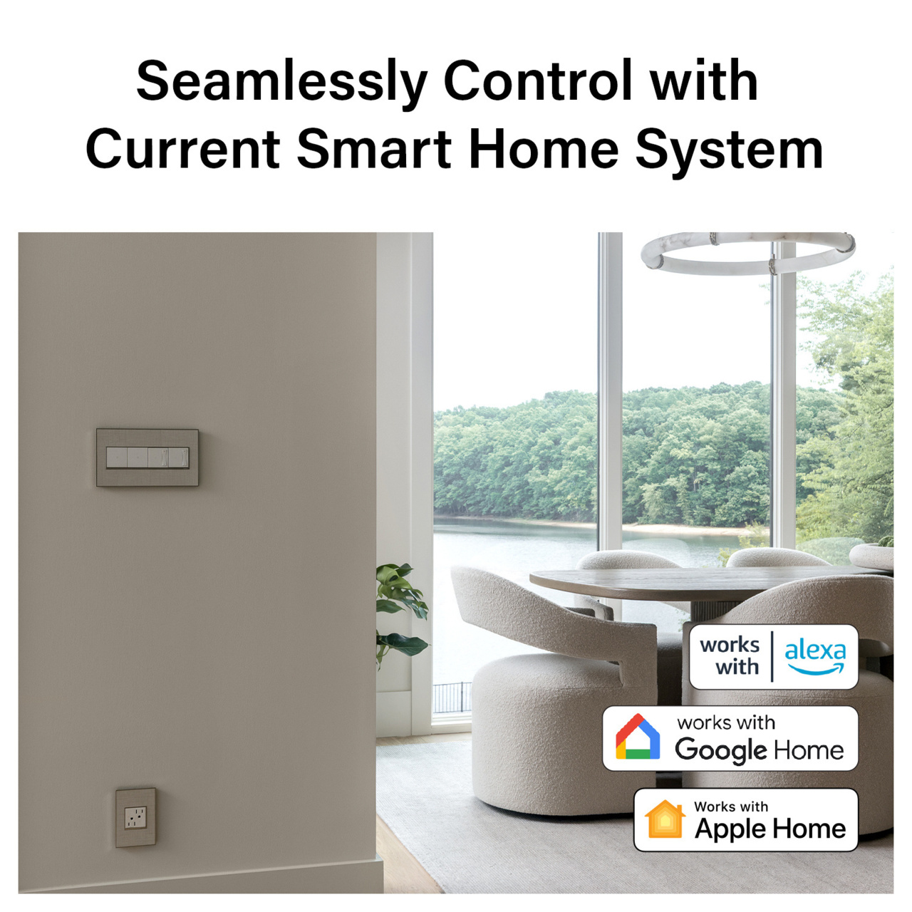 adorne® Wireless Remote Smart Fan Controller with Netatmo, White