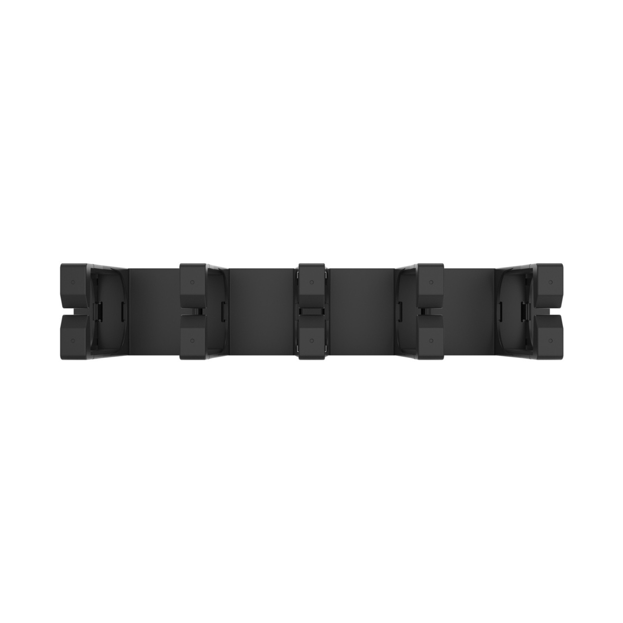 Assembled Front Straight - Mighty Mo Tool-Less Snap-In Horizontal Cable Manager - 2 RU, 19 in Wide, Black - 2 Pack (SHMT2RU2-B)