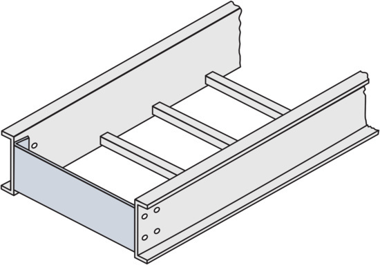 Image of ladder tray blind end accessory.