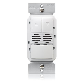 Front of 0-10V Dual Tech. Wall Switch O cc. Sensor, white