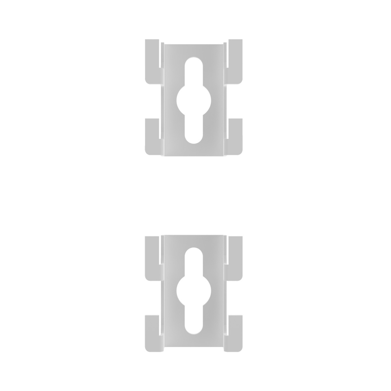Assembled Straight Rear - Mighty Mo 20 PDU Mounting Brackets, Cage Mount, 1 Wide, White (MM20PDUMBVM1W-W)