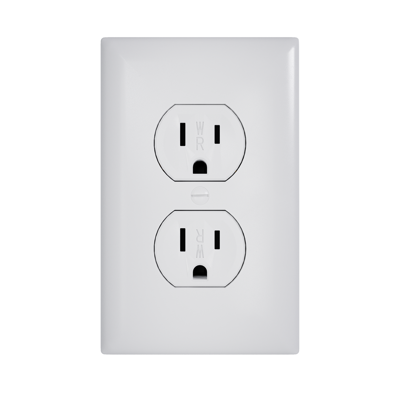 external pressure plated receptacle in white