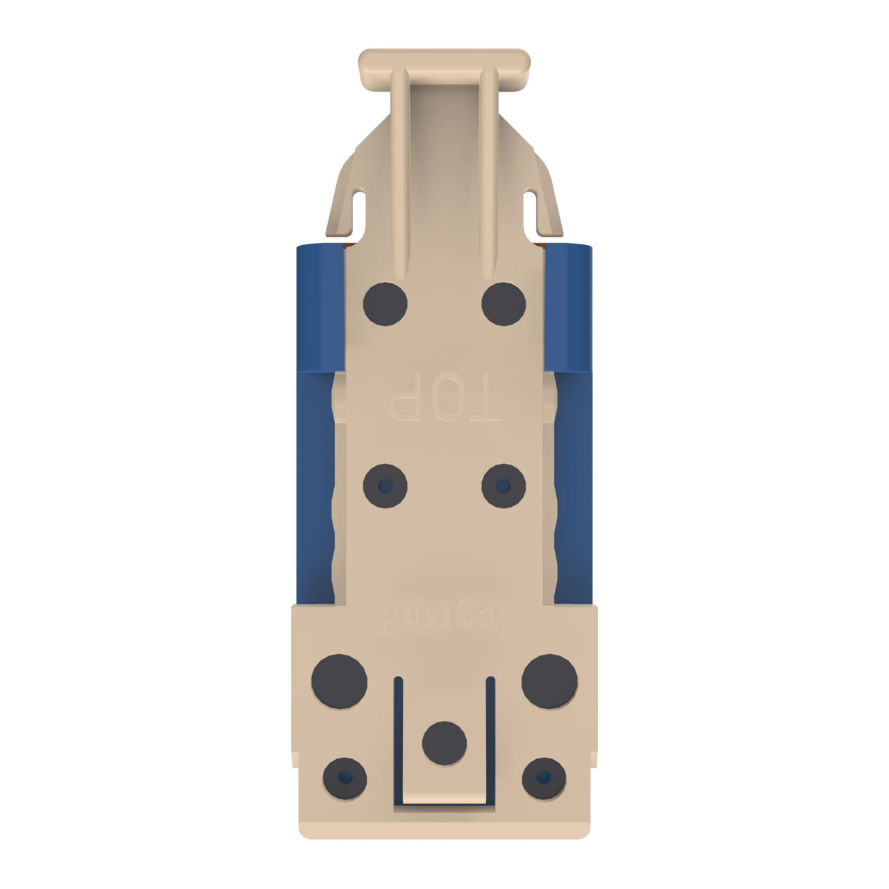 HDJSN6-36 Blue Cat6 SNAP Jack Top View