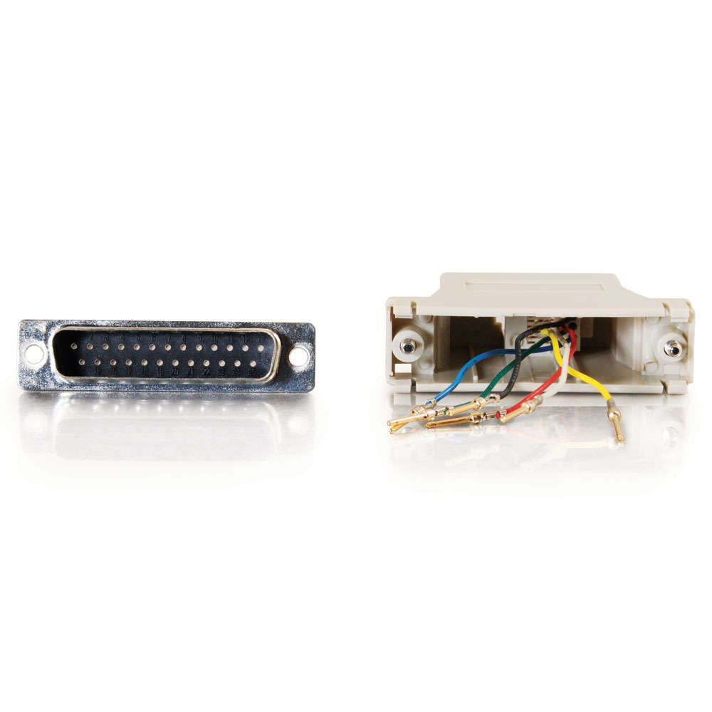RJ12 to DB25 Male Modular Adapter