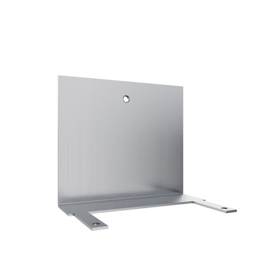 Left angle of a multi service electrical ceiling panel mounting bracket.