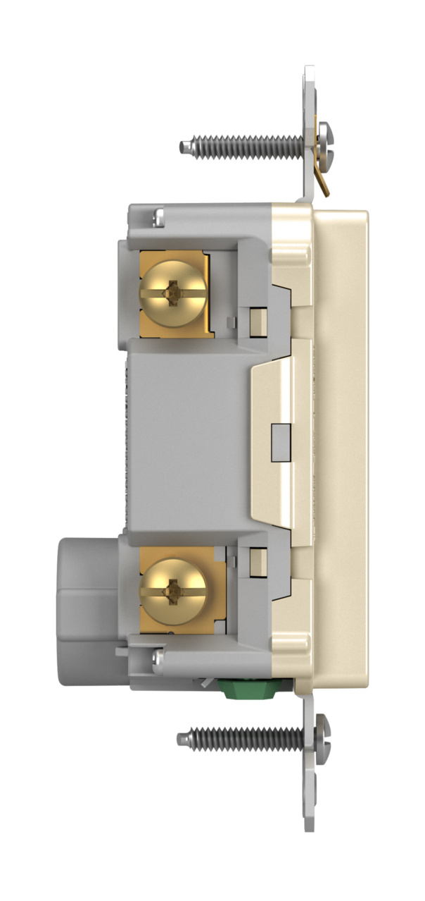 radiant® 20A Dead-Front AFCI Receptacle, Light Almond