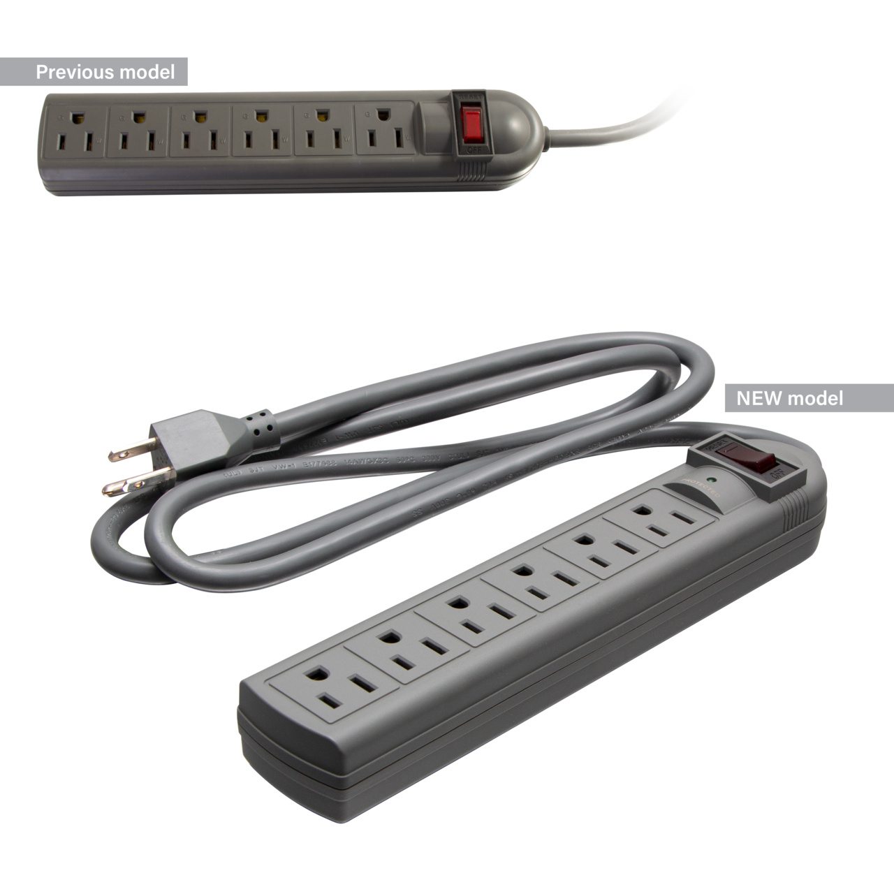 6-Outlet Power Strip with Surge Suppressor