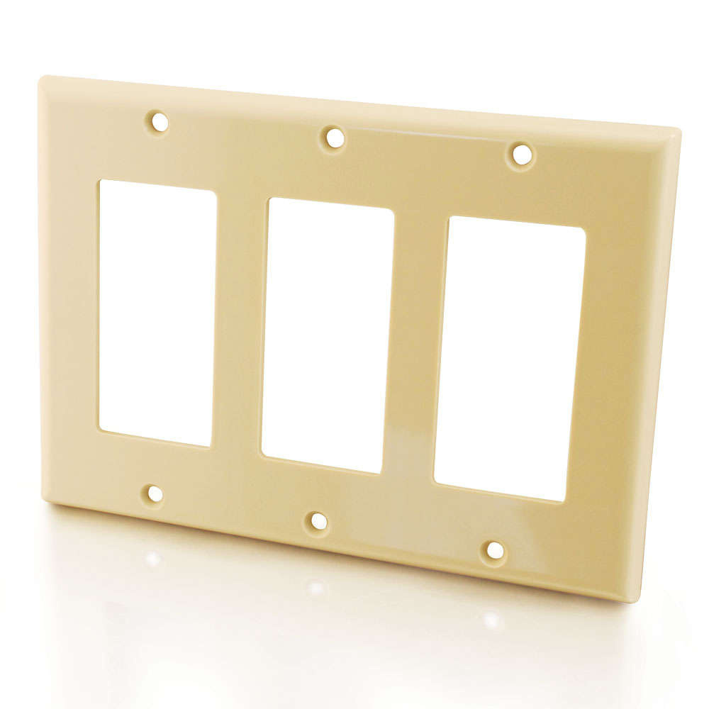 Three Cutout Triple Gang Wall Plate