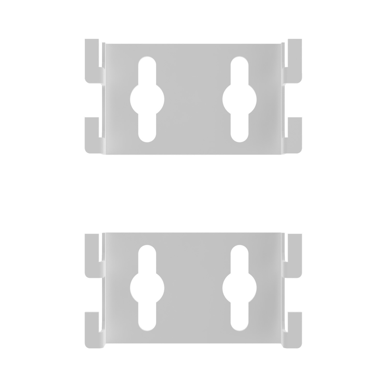 Assembled Straight Rear - Mighty Mo 20 PDU Mounting Brackets, Cage Mount, 2 Wide, White (MM20PDUMBVM2W-W)
