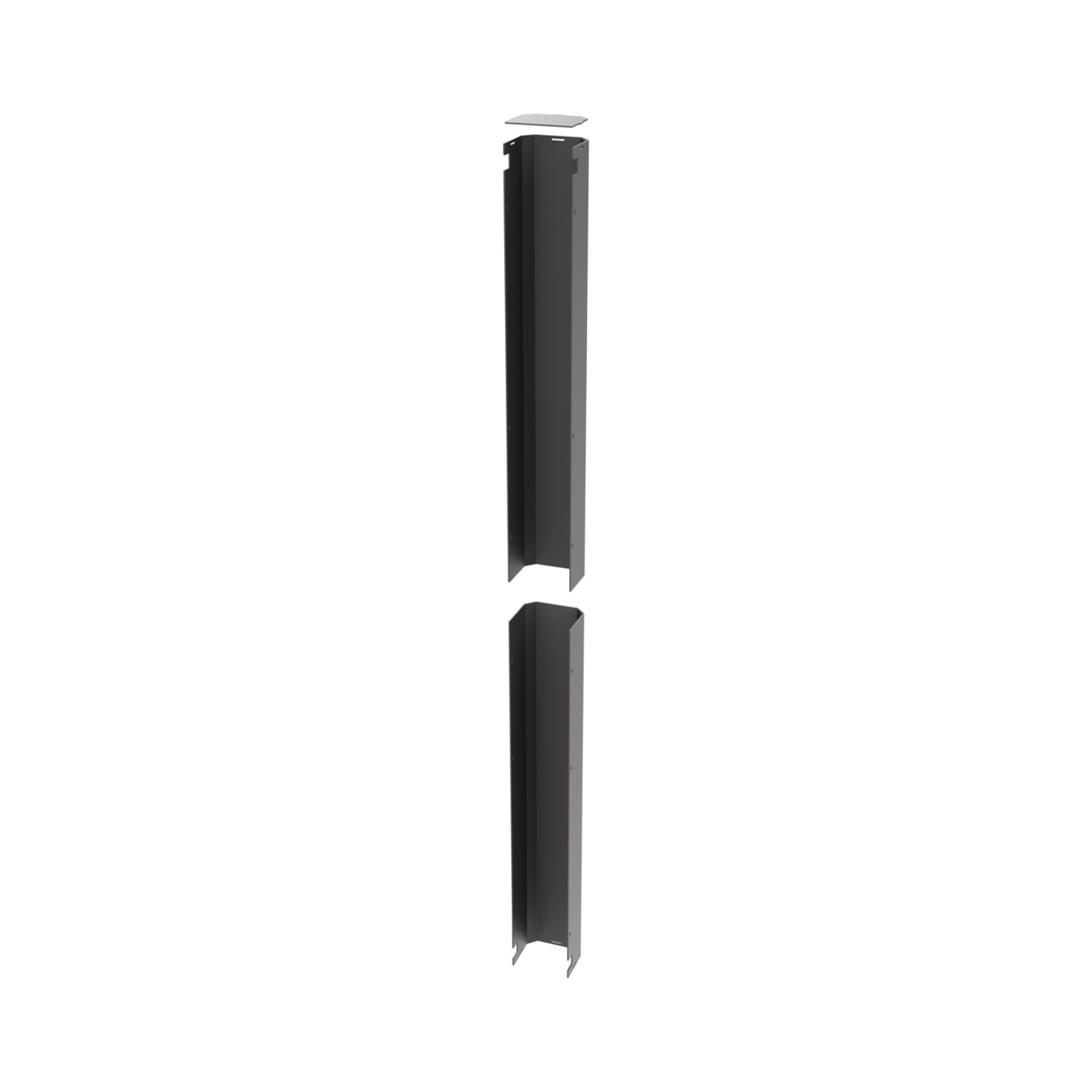 MM20ADK710VMD-B Mighty Mo Vertical Manager Air Dam - Front view, angled left, exploded