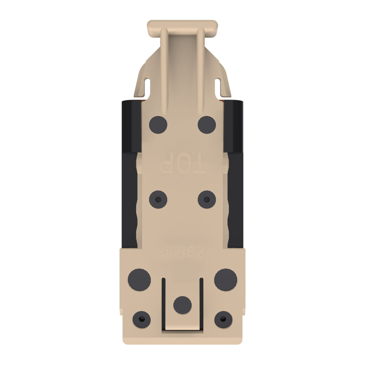 HDJSN6-00 Black Cat6 SNAP Jack Top View