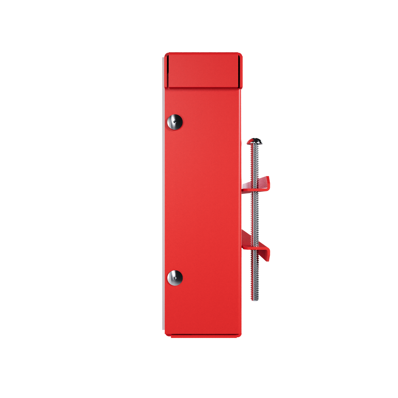 Flamestopper firestop fitting with red steel housing and adjustable mounting hardware for pipe and conduit penetrations