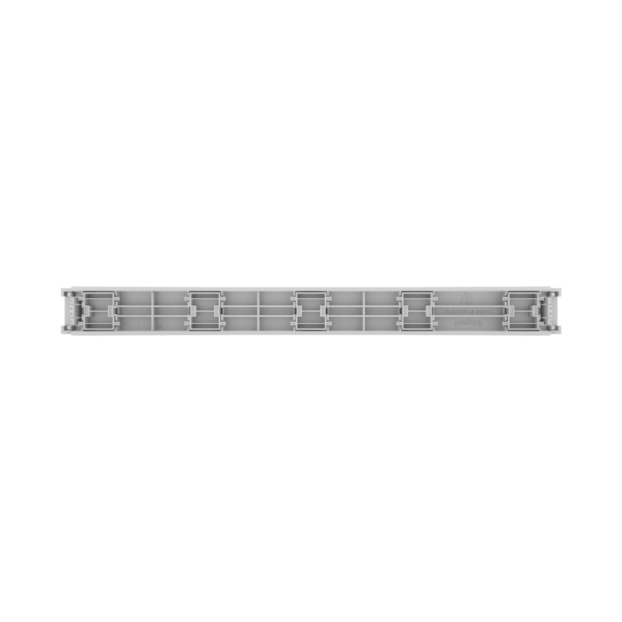 Assembled Back Straight - Mighty Mo Tool-Less Snap-In Horizontal Cable Manager - 1 RU, 19 in Wide, White - 2 Pack (SHMT1RU2-W)