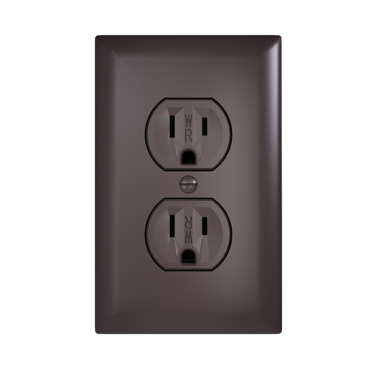 external pressure plated receptacle in brown