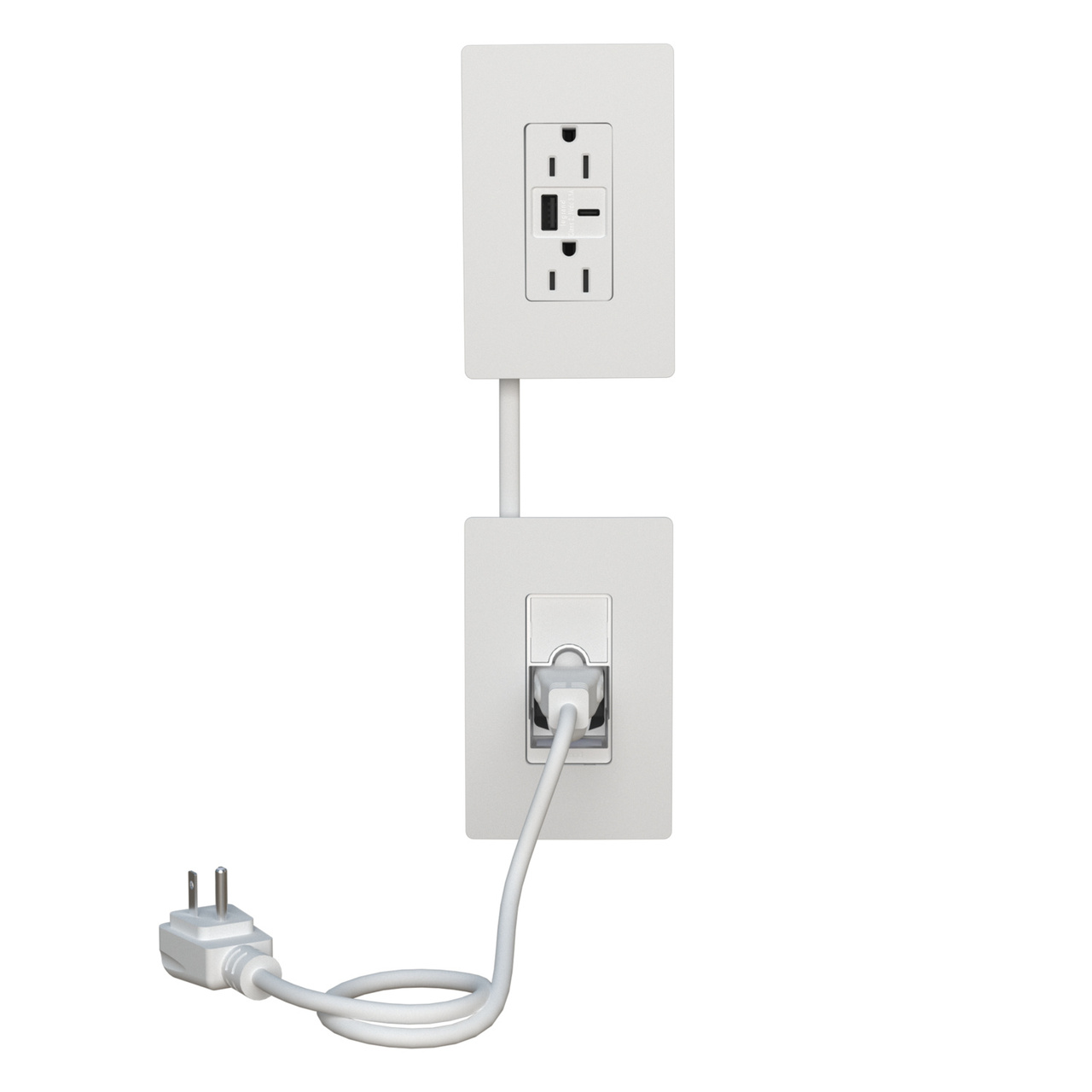radiant Collection In-Wall Outlet Relocation Kit with USB Charging