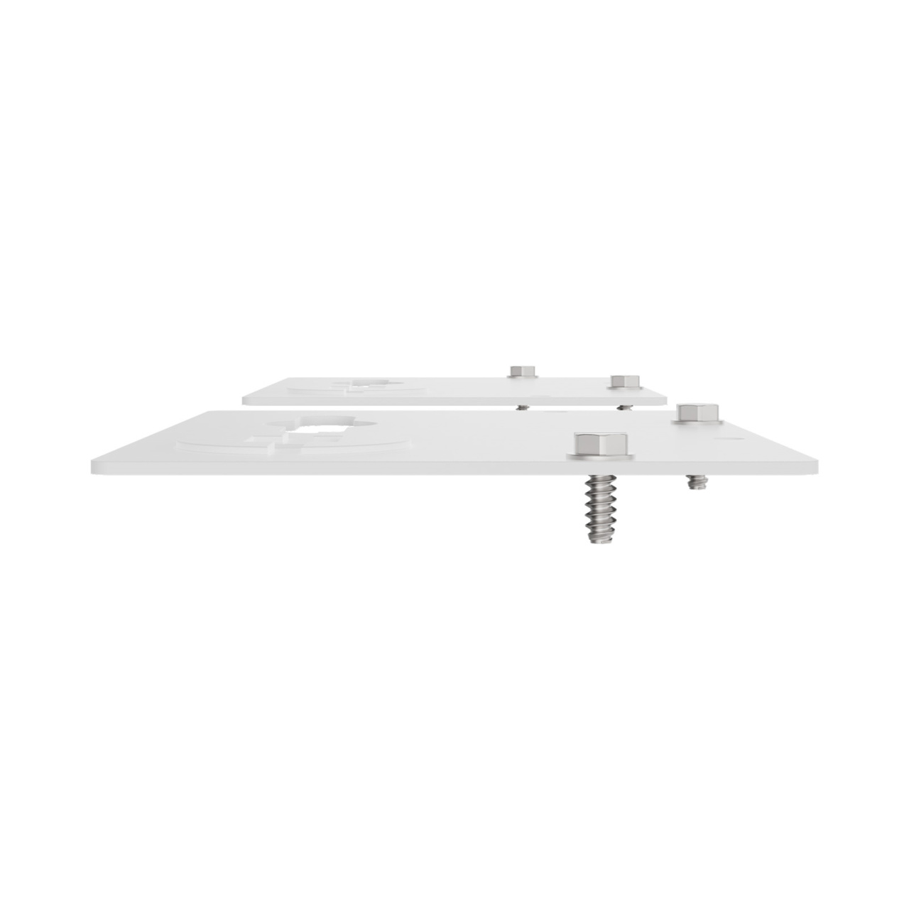 Assembled Straight Top/Bottom - Mighty Mo 20 PDU Mounting Brackets, Rack Mount, Flat, 1 Wide, White (MM20PDUMBFT1W-W)