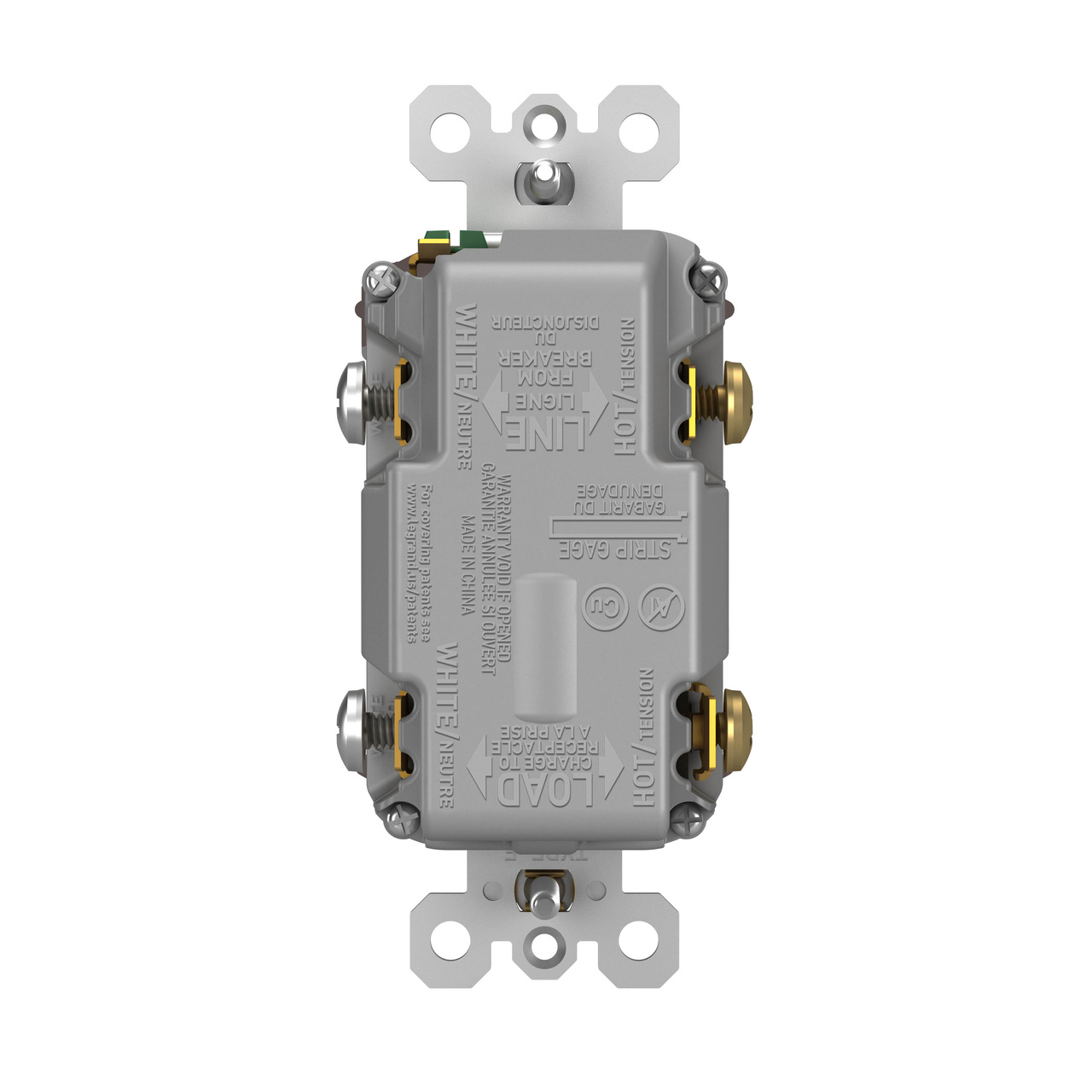 radiant Collection GFCI USB Type C/C Outlet in Dark Bronze
