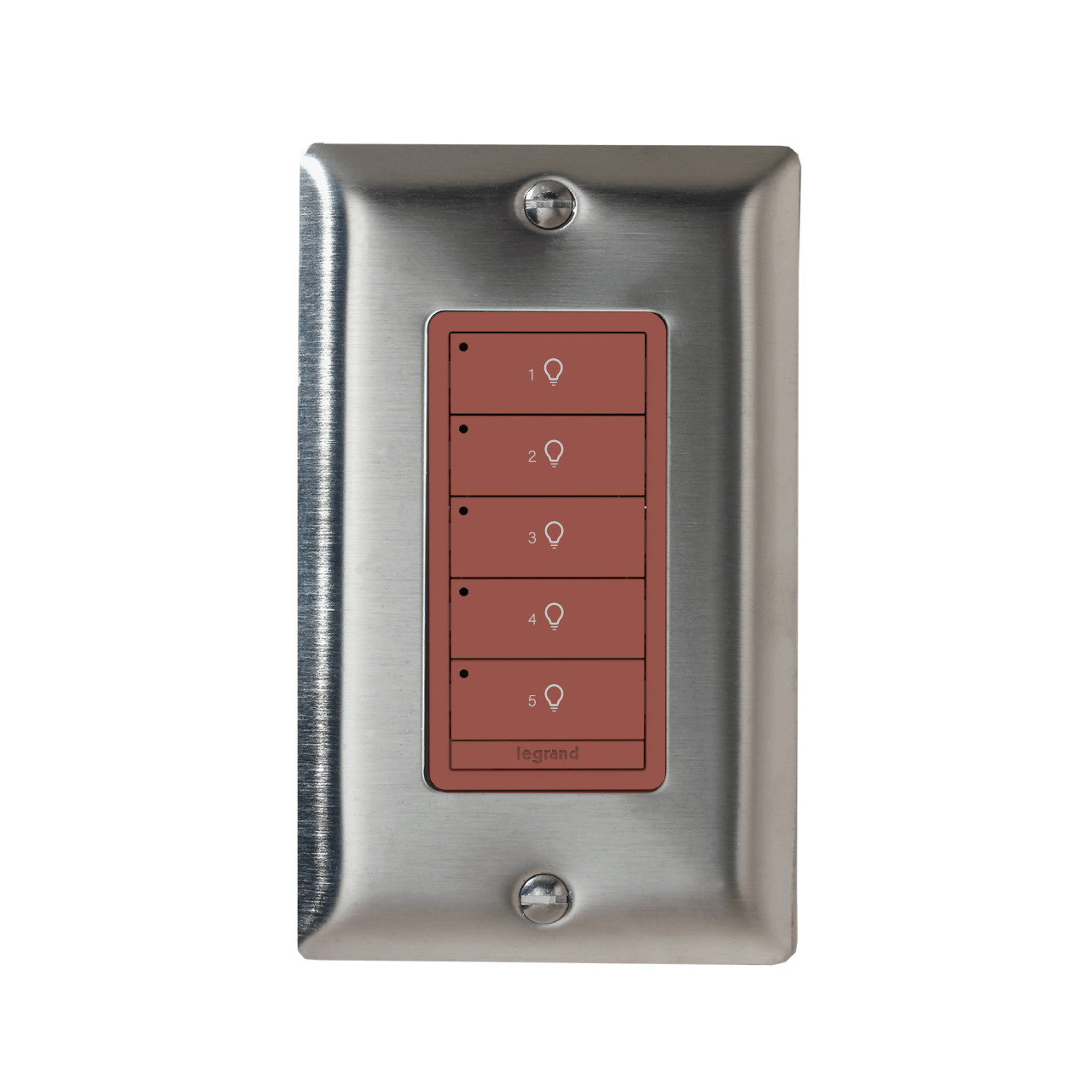 Red Wattstopper PLUS 5 Button Switch