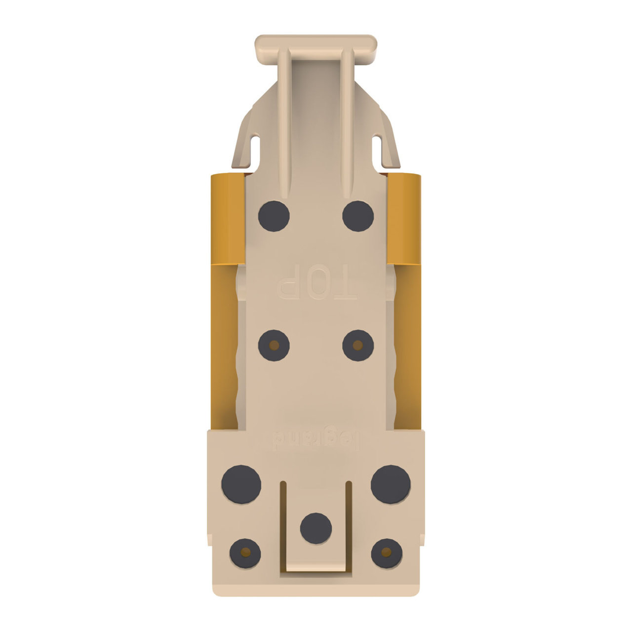 HDJSN6-44 Yellow Cat6 SNAP Jack Top View