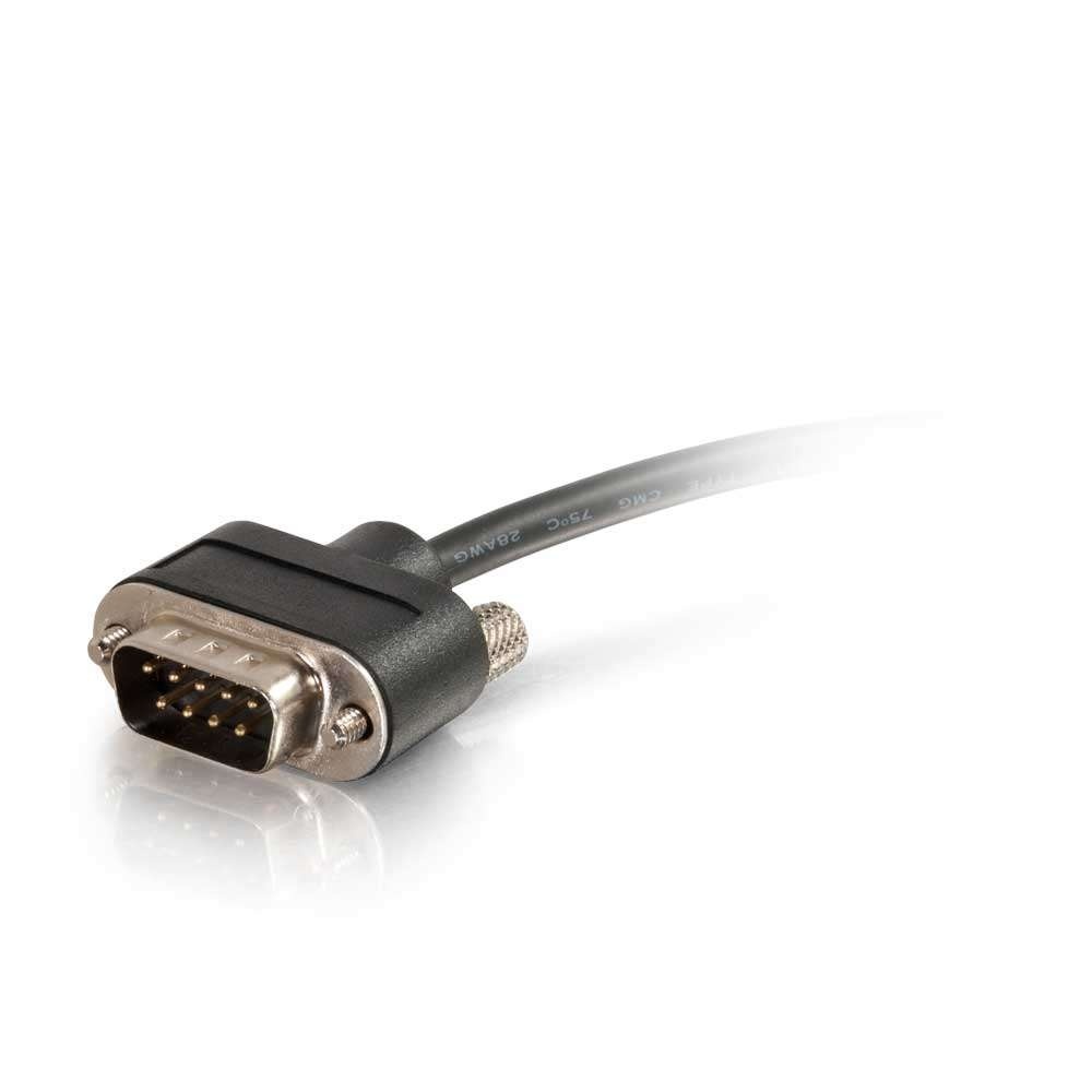 Serial RS232 DB9 Cable with Low Profile Connectors M/M - In-Wall CMG-Rated
