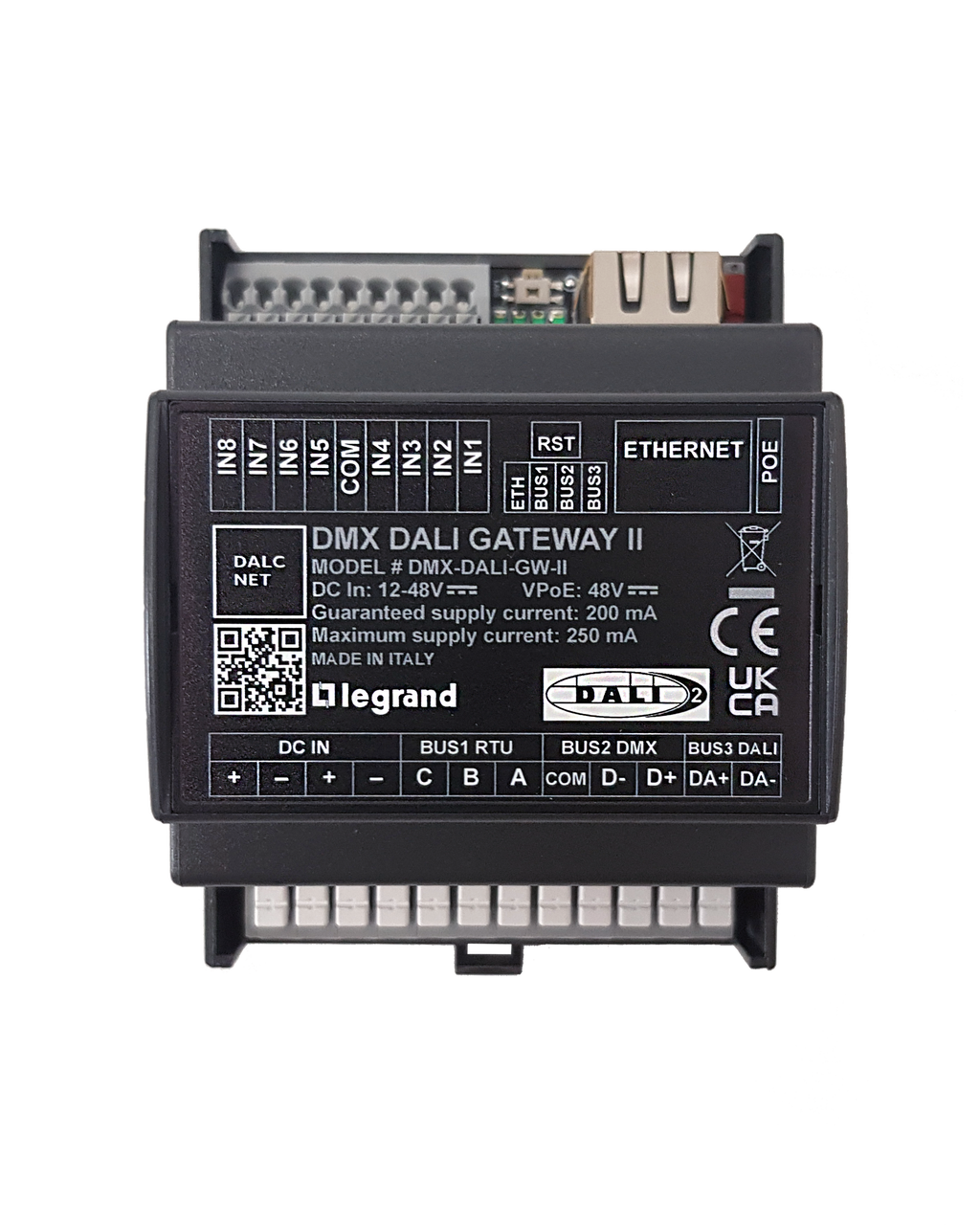 Front View of DMX-DALI-GW-II