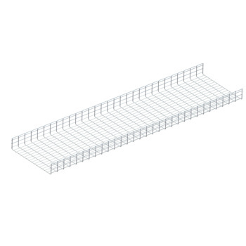 36-inch wire mesh cable tray CF150-750EZ for electrical cable management and routing, heavy-duty steel wire basket design with raised sides, ideal for commercial and industrial installations.