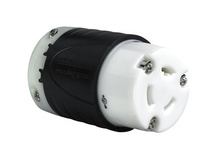 20A NEMA Connector L2420 - Black Back, White Front Body 20A NEMA Connector L2420 - Black Back, White Front Body
