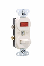 Discontinued - Non-Grounding Single-Pole Combination Switch and Pilot Light, Light Almond - Sub 692LAG