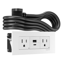 dash Furniture Power Center, 2 Outlet and 1 USB A/C, White
