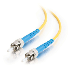 16.4ft (5m) ST-ST 9/125 OS2 Simplex Single-Mode Fiber Optic Cable - Low Smoke Zero Halogen LSZH - Yellow