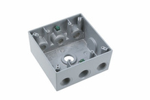 Weatherproof Two Gang Box, Gray Weatherproof Two Gang Box, Gray