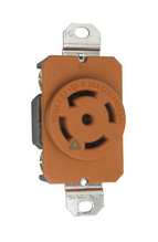30A NEMA L2230 Single Receptacle, Orange, Isolated Ground 30A NEMA L2230 Single Receptacle, Orange, Isolated Ground