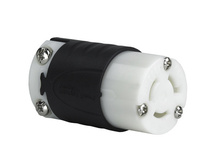 15A NEMA L615 Connector - Black Back, White Front Body 15A NEMA L615 Connector - Black Back, White Front Body