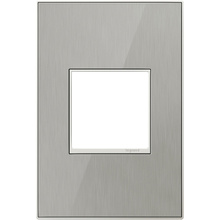 adorne® Brushed Stainless 1-Gang Screwless Wall Plate adorne® Brushed Stainless 1-Gang Screwless Wall Plate