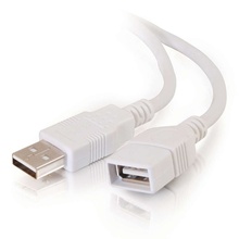 6.6ft (2m) USB 2.0 A Male to A Female Extension Cable - White 6.6ft (2m) USB 2.0 A Male to A Female Extension Cable - White