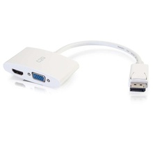 Discontinued - 8in DisplayPort™ Male to 4K HDMI® or VGA Female Adapter Converter - White