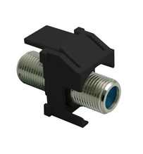 Recessed Nickel Self-Terminating F-Connector, Black