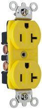 Corrosion-, Dust- and Moisture-Resistant Receptacles, 20A, 125V, Yellow Corrosion-, Dust- and Moisture-Resistant Receptacles, 20A, 125V, Yellow