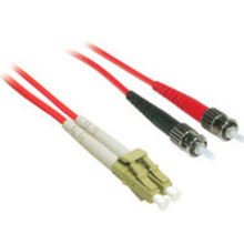 9.8ft (3m) LC-ST 62.5/125 OM1 Duplex Multimode Fiber Optic Cable - Plenum CMP-Rated - Red