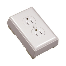 1-Gang Non-Metallic Duplex Receptacle Box with Faceplate and Device 1-Gang Non-Metallic Duplex Receptacle Box with Faceplate and Device