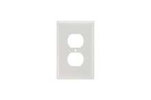 Junior Jumbo 1-Gang Thermoset Wall Plate, 1 Duplex Receptacle Opening, White Junior Jumbo 1-Gang Thermoset Wall Plate, 1 Duplex Receptacle Opening, White