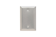 Junior Jumbo 1-Gang 302/304 Stainless Steel Wall Plate, Blank, Box Mounted