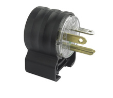 20A, 125V Extra-Hard Use Hospital-Grade Angled Plug, Black and Clear