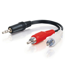 3ft (0.9m) Value Series™ One 3.5mm Stereo Male To Two RCA Stereo Male Y-Cable 3ft (0.9m) Value Series™ One 3.5mm Stereo Male To Two RCA Stereo Male Y-Cable