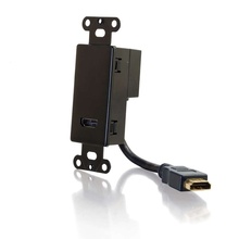 HDMI Pass Through Wall Plate - Black HDMI Pass Through Wall Plate - Black