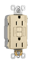 PlugTail® Specification Grade 15A Duplex Self-Test GFCI Receptacles with SafeLock® Protection, Ivory