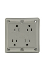 Specification Grade Quad Receptacle, Gray